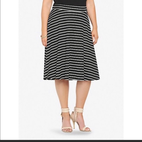 torrid Dresses & Skirts - NWT! [Torrid] Black & White
Stripe Skater Skirt Size 2 in women’s !!